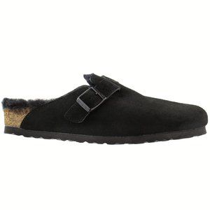 Boston Shearling Suede Leather Clogs